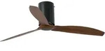 Energiespar Deckenventilator Mini Tube Schwarz / Walnuss