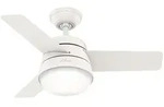 Deckenventilator Finley S Wei&szlig; mit Licht & Fernbedienung