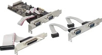 Delock 89177, Delock PCI Express card 4 x serial, 1x parallel