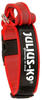 JULIUS-K9 Halsband mit Griff 50mm rot/ grau