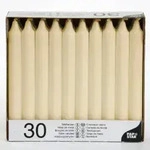 Papstar Tafelkerzen creme 13706 , 1 Packung = 30 St&uuml;ck