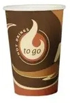 Papstar To Go Trinkbecher 14804 , 1 Packung = 50 St&uuml;ck, 0,3 l, &Oslash; 8 cm, H&ouml;he: 11,6