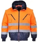 PORTWEST&reg; Warnschutz Pilotenjacke 3in1 PJ50, orange/marine PJ50 , 1 St&uuml;ck, Gr&ouml;&szlig;e: