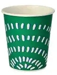 Papstar Trinkbecher 0,2 Liter, Pappe, gr&uuml;n 14770-gr&uuml;n , 1 Packung = 100...