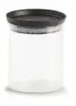 Zeller Aufbewahrungsglas mit Kunststoffdeckel, schwarz 19576 , 650 ml