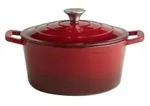 APS Kochtopf mit Deckel 5 STARS, 4 Liter 88302 , &Oslash; 25 cm, rot