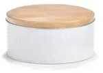 Zeller Scandi Dose aus Metall, wei&szlig; 19336 , Ma&szlig;e: &Oslash; 20 x 9,3 cm