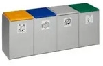 VAR Kunststoffcontainer 60 Liter 3813 , 4-fach, ohne Deckel