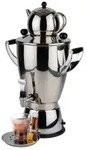 APS Samowar, Teekocher, 3-teiliges Set 12315 , 1 Set = 1 Samowar 6 Liter, 1 Teekanne