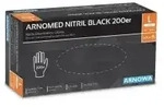 ARNOMED Nitril Midnight Black Einmalhandschuh, puderfrei, schwarz 399-L , 1...