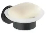 WENKO Bosio Black Seifenablage 24236100 , Farbe: schwarz / mattiert