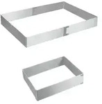 Metaltex Kuchenrahmen rechteckig verstellbar Edelstahl 257717000 , Ma&szlig;e: B 22...