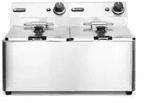 HENDI Fritteuse Kitchen Line, 2 x 8 L 205839 , Ma&szlig;e: (B x T x H) 430 x 550 x...