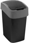 CURVER M&uuml;lleimer Flip Bin, 9 Liter 229418 , Farbe: schwarz / soft grey