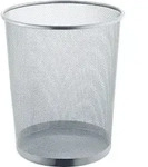 helit Papierkorb "the circle network", 15 Liter Farbe: silber