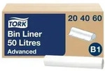 Tork Abfalls&auml;cke, 50 Liter, transparent, B1 204060 , 1 Karton = 10 Rollen &agrave; 25