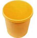 helit Papierkorb "the german" mit Rand, 30 Liter Farbe: gelb