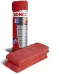 SONAX Microfasertuch Au&szlig;en, Lackpflege 04162410 , 1 Packung = 2 T&uuml;cher, 40 x 40 cm