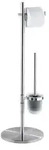WENKO Pieno Stand WC-Garnitur 18452100 , Ma&szlig;e: 26,5 x 79 x 25,5 cm, Farbe: Silber /
