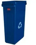 Rubbermaid Abfalleimer Slim Jim&reg;, 87 Liter FG354007BLUE , Farbe: blau mit