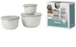 Mepal Frischhaltedose Set cirqula rund, 3-teilig, hoch 106231032500 , Farbe: wei&szlig;,