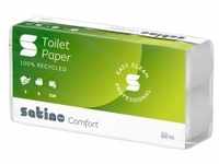 Satino comfort Toilettenpapier, hochweiß, 9,4 x 11 cm, MT1 060740 , 1 Paket = 8
