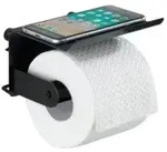 WENKO Toilettenpapierhalter mit Ablage Classic Plus, Rostschutz 23885100 , 1...