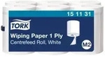Tork Papierwischt&uuml;cher, 1-lagig, wei&szlig;, M2 151131 , 1 Karton = 6 Rollen &agrave; 275 Meter