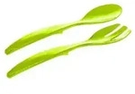 EMSA Vienna Salatbesteck Set, 2-teilig 507178 , 1 Set = 1 Gabel, 1 L&ouml;ffel,...