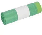 DEISS HDPE-M&uuml;llbeutel mit Zugband, 60 Liter, gr&uuml;n 52801 , 1 Karton = 24 Rollen &agrave;