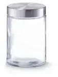 Zeller Vorratsglas mit Edelstahldeckel, rund 19917 , Fassungsverm&ouml;gen: 1100 ml
