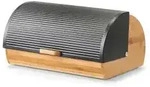 Zeller Bamboo/ Metall Brotkasten 25365 , Ma&szlig;e: 39 x 27 x 19 cm, schwarz