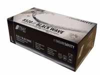 NITRAS BLACK WAVE Nitril Einmalhandschuhe, schwarz 8320-M , 1 Packung = 100 Stück,