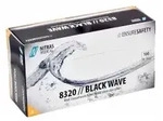 NITRAS BLACK WAVE Nitril Einmalhandschuhe, schwarz 8320-M , 1 Packung = 100 St&uuml;ck,