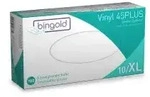 BINGOLD Vinyl 45PLUS Einweghandschuhe, transparent 604638 , 1 Packung = 100 St&uuml;ck,