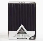 Papstar Leuchterkerzen schwarz 10392 , 1 Packung = 50 St&uuml;ck