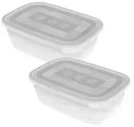 Rotho FREEZE Gefrierdosen 1725900096 , 1 Set = 2 x 1,9 Liter