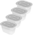 Rotho FREEZE Gefrierdosen 1026300096 , 1 Set = 4 x 0,75 Liter