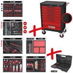 KS TOOLS ECOline SCHWARZ/ROT Werkstattwagen mit 7 Schubladen und 598