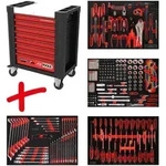 KS TOOLS Performanceplus Werkstattwagen-Satz P10 mit 241 Werkzeugen f&uuml;r 4 Schubladen
