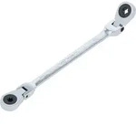 BGS Doppel-Ratschen-Ringschl&uuml;ssel abwinkelbar mit E-Profil Ringk&ouml;pfen SW E6 x...
