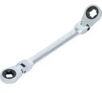 BGS Doppel-Ratschen-Ringschl&uuml;ssel abwinkelbar mit E-Profil Ringk&ouml;pfen SW E20...