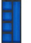 BGS Werkstattwageneinlage 1/3 leer: 5 Ablagef&auml;cher 408 x 189 x 32 mm - 74362