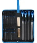 BRILLIANT TOOLS Feilen-Satz mit Feilenb&uuml;rste 19tlg. - BT103030