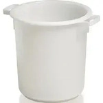 CRAEMER Kunststoffbeh&auml;lter rd.40l HD-PE wei&szlig; D420xH445mm m.Au&szlig;engriff -...