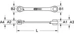 KS TOOLS 4 in 1 GEARplus umschaltbar Gelenk-Doppel-Ringschl&uuml;ssel 10 x 13 - 17 x 19