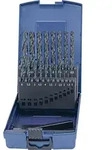 Spiralbohrersatz DIN 338 TypN D.1-10x0,5mm HSS 19tlg.Ku.-Kass.TECWERK