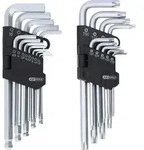 KS TOOLS Winkelstiftschl&uuml;ssel-Satz, Torx, Innensechskant, 22-tlg - 151.4000