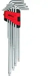 KS TOOLS Torx-Winkelstiftschl&uuml;ssel-Satz mit Bohrung XL 9tlg.TB10-TB50 - 151.4580