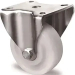 Schwerlast-Bockrolle D.75mm Trgf.300kg Ku.Platte L100xB88mm Farbe Rl.wei&szlig; TW
